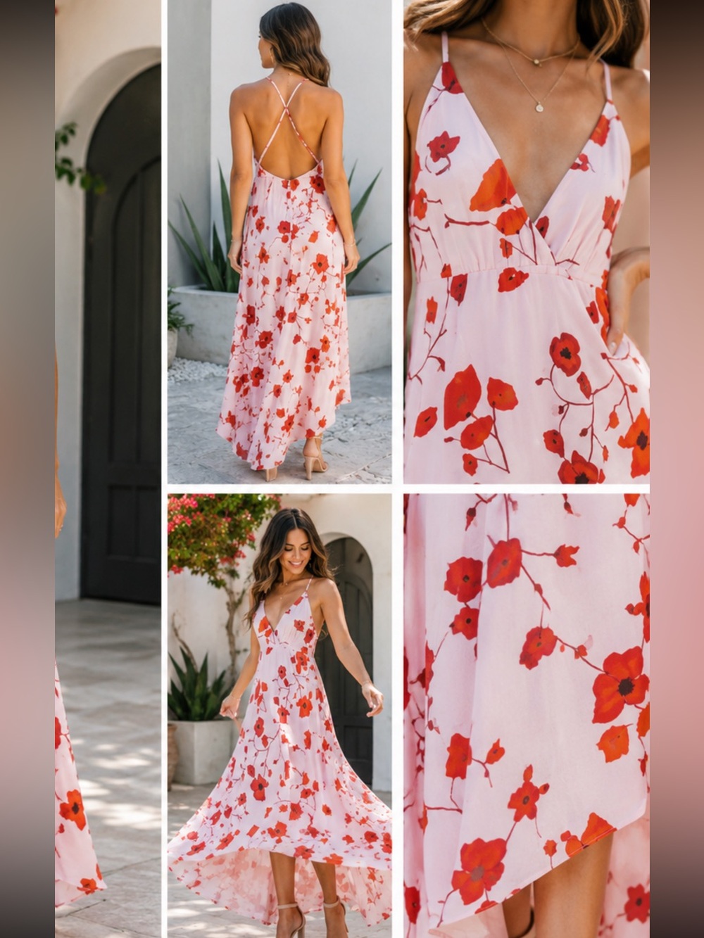 Brand new floral asymmetric dress with tag